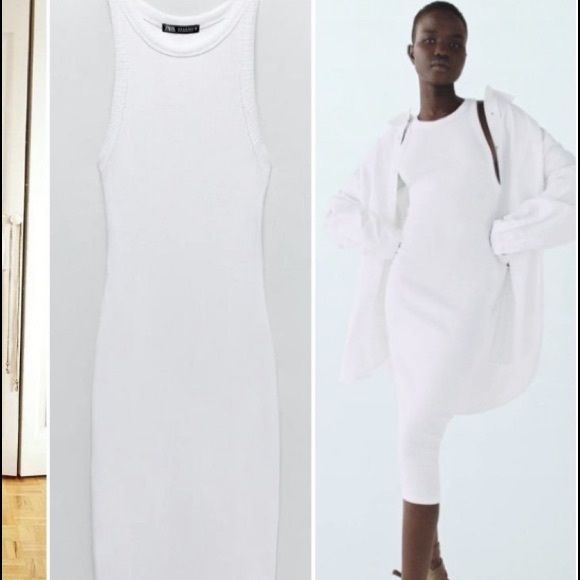 Zara | Dresses | Zara Racer Back Ribbed 